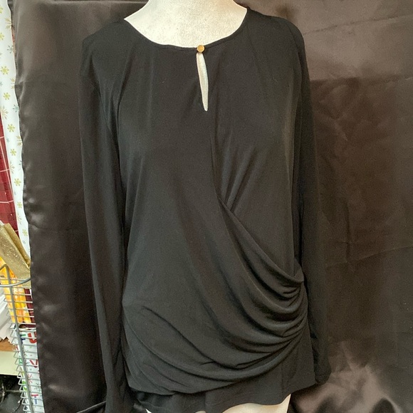 Daisy Fuentes black stretch top - Picture 1 of 5